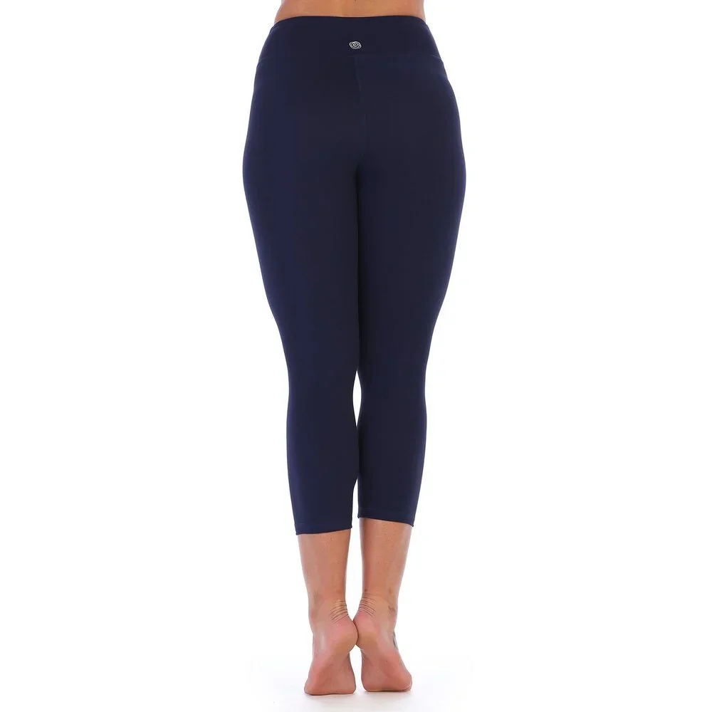 American Fitness Couture Womens Compression High Rise Workout Capri Leggings M